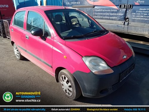 Chevrolet Spark 0.8 ( A08S3 ) 38kW r.2007 červená  na náhradní díly