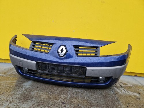 PŘEDNÍ NÁRAZNÍK RENAULT MEGANE II, MODRÝ TEF43, S MLHOVKAMA - 15746