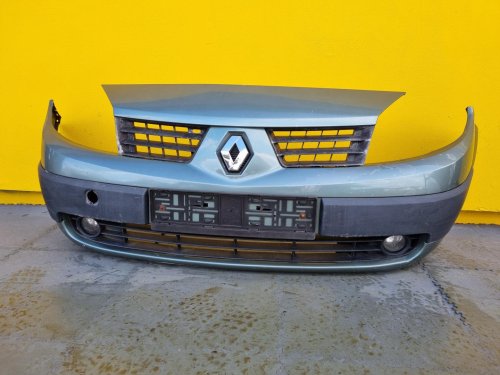 PŘEDNÍ NÁRAZNÍK RENAULT SCENIC II, MODROZELENÝ, S MLHOVKAMA - 14931