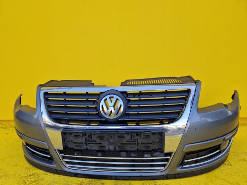 PŘEDNÍ NÁRAZNÍK VW PASSAT B6, ŠEDÝ, S MLHOVKAMI - 14658