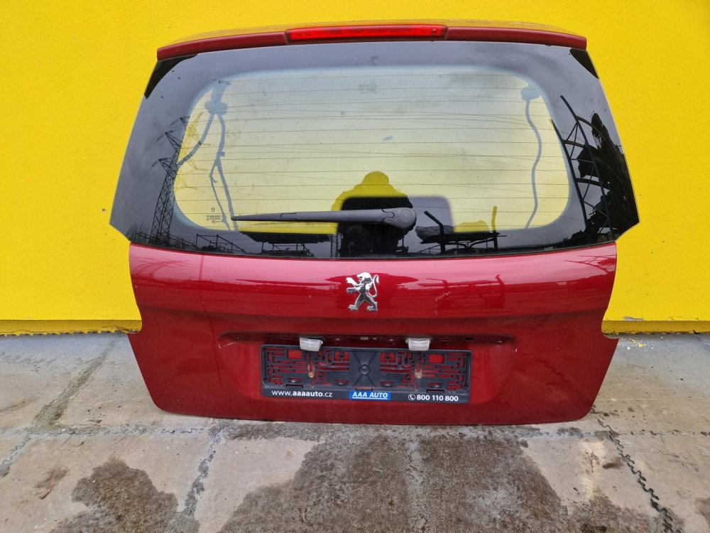 ZADNÍ KUFROVÉ DVEŘE PEUGEOT 207, KOMBI, VÍNOVÉ KJC - 15824